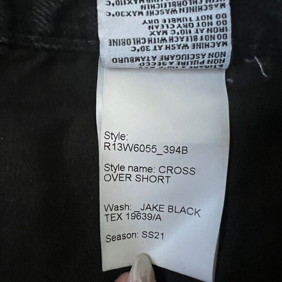 R13 Jake Crossover Denim Jean Shorts Sz 28 - Picture 7 of 9
